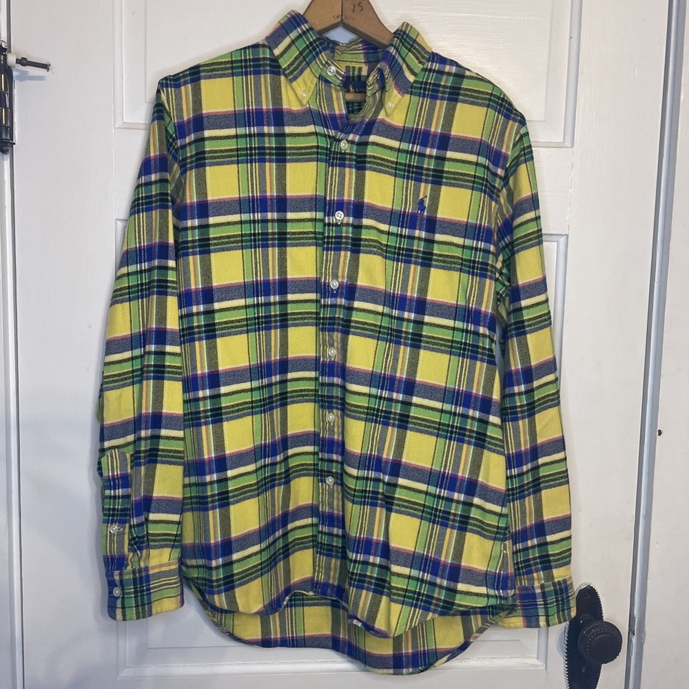 Polo Ralph Lauren Classic Fit Button Down‎ Men's Shirt, Size M Bright Colorful